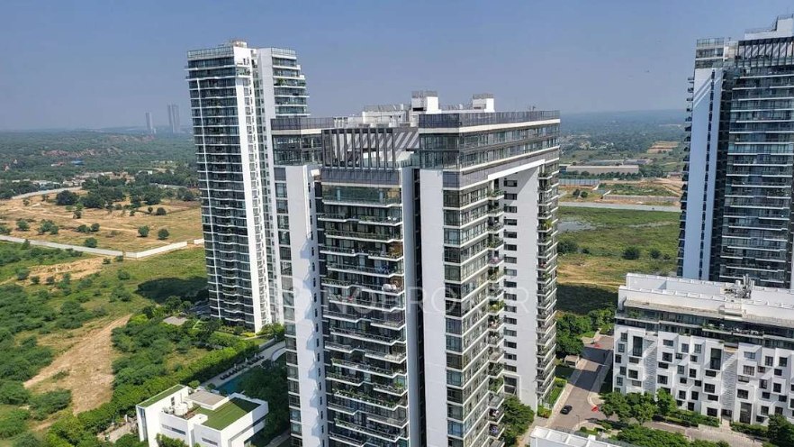 High-rise residential towers with open land nearby in Sector 55-56, Gurgaon